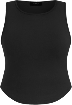 Cotton-blend Round Neckline Tank Top Curve & Plus