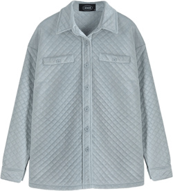 Solid Quilted Shirt Coat