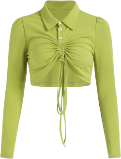 Cozy Green Solid Top & Flares