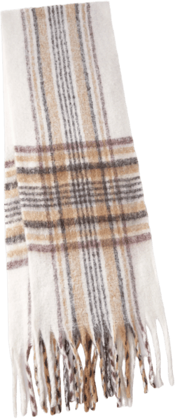 PLAID TASSEL SCARF