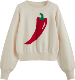 Knit Round Neckline Pepper Sweater