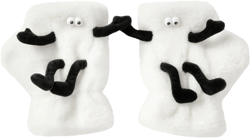 EYES FUZZY FINGERLESS GLOVES