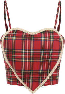 Heart Check Cami Crop Top