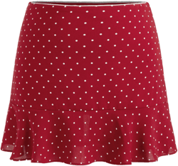 Low Rise Polka Dot Ruffle Mini Skirt