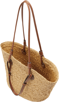STRAP DECOR STRAW TOTE BAG