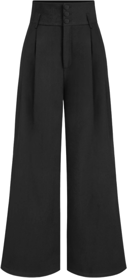 High Rise Pleated Wide Leg Trousers