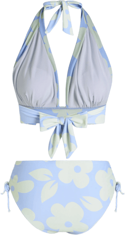 Floral Halter Tankini Set