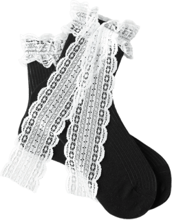 LACE STRAP COTTON ANKLE SOCKS