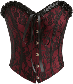 Floral Lace V-neck Button Bowknot Corset Tube Top
