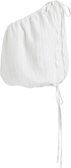 Asymmetrical Neck Drawstring Tank Top