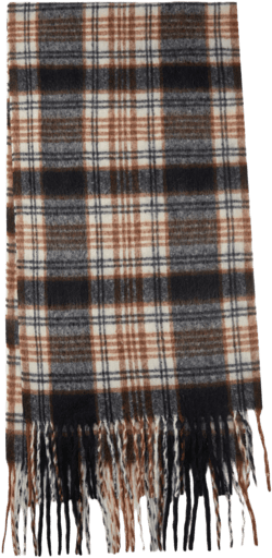 PLAID TASSEL SCARF