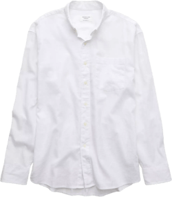 AE Everyday Relaxed Linen-Blend Button-Up Shirt