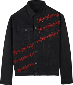 SHION7 Men's Denim Jacket, Slim Fit Streetwear Jean Jackets For Men, Fashionable Embellished Rhinestone Jeans Coat at Amazon Men’s Clothing store