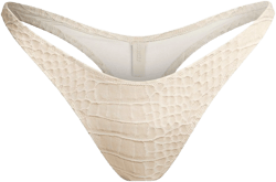 Skims Women's White Thong Bikini Bottom