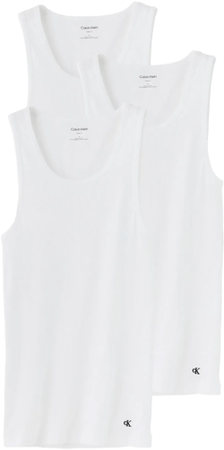 Calvin Klein Men's White Cotton Classic 3-Pack Tank