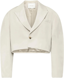 JW Anderson Women's White Cropped Tailored Blazer