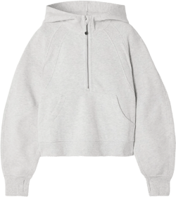 lululemon Women's White Scuba Oversized Half-Zip Hoodie
