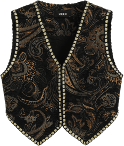 Tribal Suede V-Neck Vest