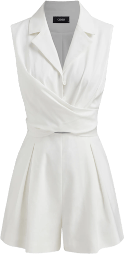 Collar Bowknot Criss Cross Romper