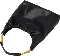 TRIANGULAR FAUX LEATHER TOTE BAG