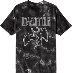 Led Zeppelin Adult Black Cloud Wash Short Sleeve Tee - Large