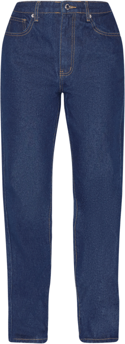 Indigo High Waist Straight Leg Jeans