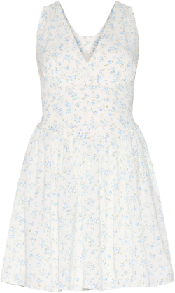 Petite White Floral Detail Mini Shift Dress