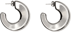 Silver Oversized Chunky Hoop Earrings