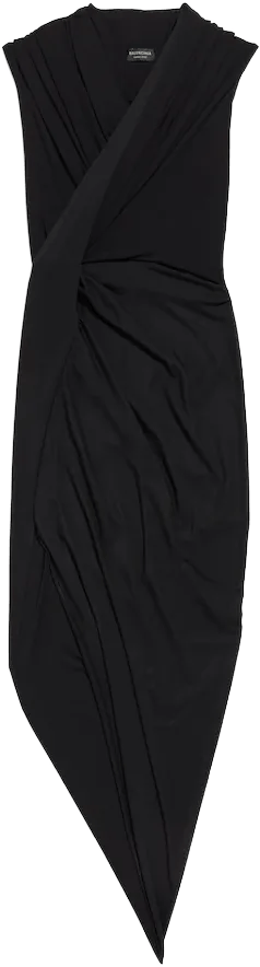 Women's Draped Dress in Black