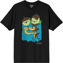 Adventure Time Princess Bubblegum's Rock T-Shirt Men's Black Short Sleeve Tee-Medium