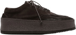 flatform lace-up suede derby shoes 