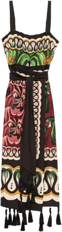 Coconut Tree Flow midi dress