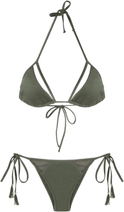 cut-out triangle-cup bikini 