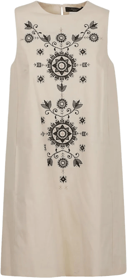 embroidered sleeveless dress