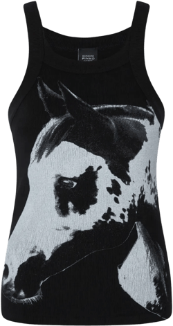 horse-print tank top 