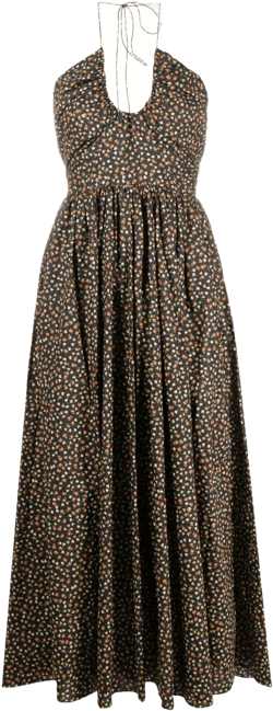floral-print halterneck maxi dress