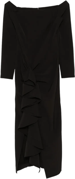 off-shoulder midi dress