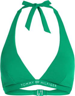 logo-print bikini top