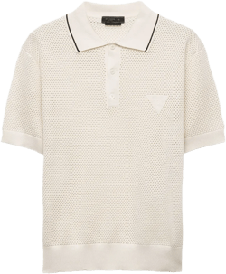 Silk and cotton polo shirt
