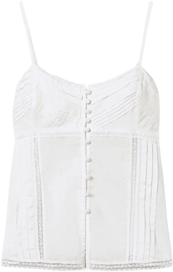 lace-detailing tank top