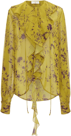 Romantic floral-print blouse