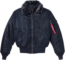 Alpha Industries Men's B-15 Flight Jacket X-Small Replica Blue