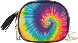 ALAZA Abstract Swirl Design Tie Dye Crossbody Bag with Adjustable Metal Chain Strap for Women Multi01