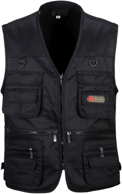 Fishing Vest Men Outdoor Lightweight Work Photo Vest With Multi Pockets Safari Travel Cargo Vests Jacket Men's Vest at Amazon Men’s Clothing store