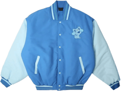 Blue's Clues Embroidered Blue Long Sleeve Varsity Jacket 
-Large