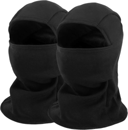Balaclava Ski Mask for Adult, Full Face Mask Winter Fleece Thermal Cold Weather Outdoors Cover for Men Women 2 Packs One Size Black+black