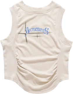 Women Vest Letter Print Short Vest for Girls Summer Sleeveless