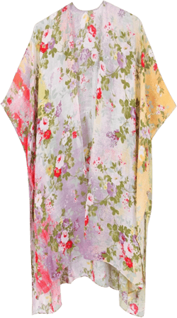Beautiful Nomad Women's Kimono Swimsuit Coverups Beach Floral Casual Cardigan Bathing Suit Cover Up for Summer Swimwear Oil Painting Roses Color