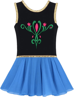 BAOHULU Toddlers Dancing Cosplay Tutu Ballet Leotard for Girls 3-12 Years Black 3-4T