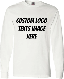 INK STITCH Unisex 4930R Custom Design Your Own Printing Long Sleeve Cotton Long Sleeve T Shirts White Medium